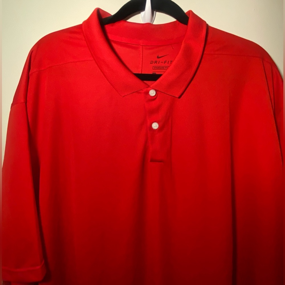 NWT - Men's Nike Dri-FIT Red Polo Shirt Size: 3XL - Picture 2 of 9